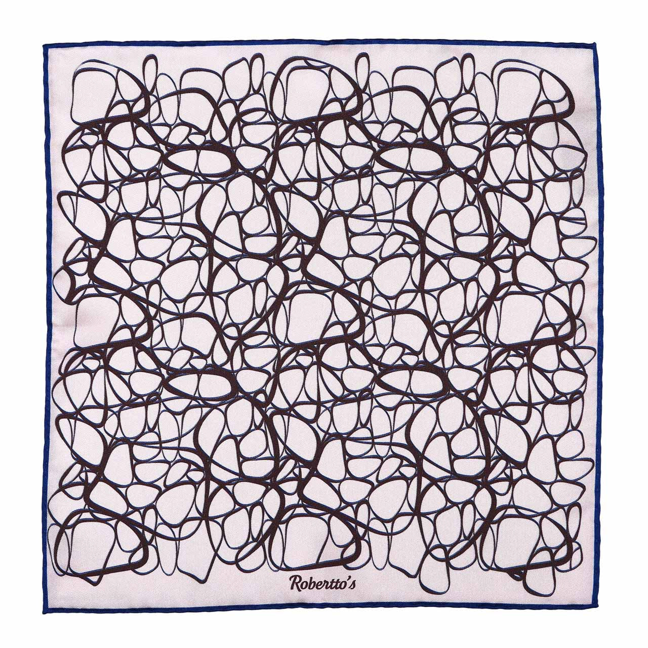 Labyrinthine Off White Pocket Square