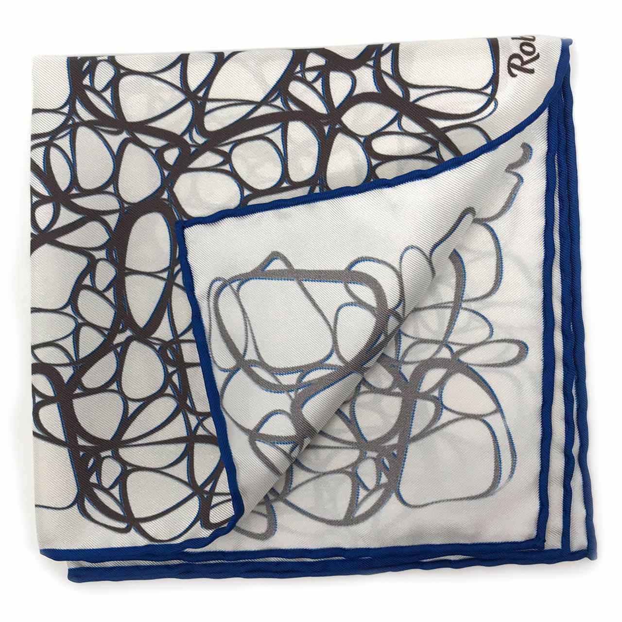 Labyrinthine Off White Pocket Square