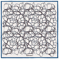 Labyrinthine Off White Pocket Square