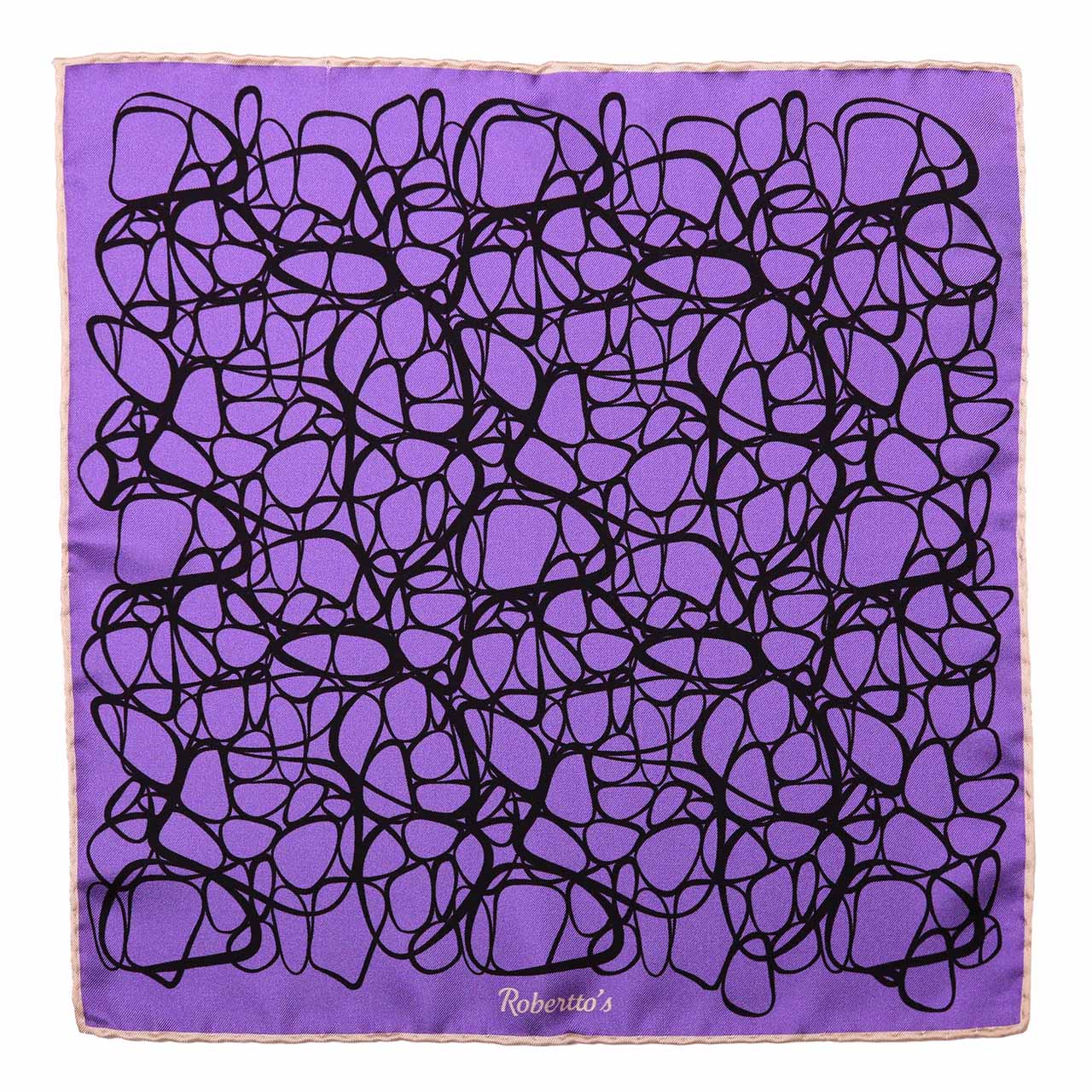 Labyrinthine Violet Pocket Square