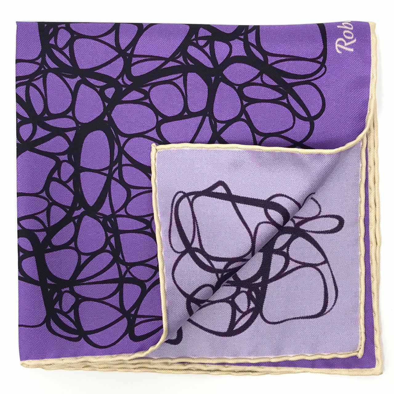 Labyrinthine Violet Pocket Square