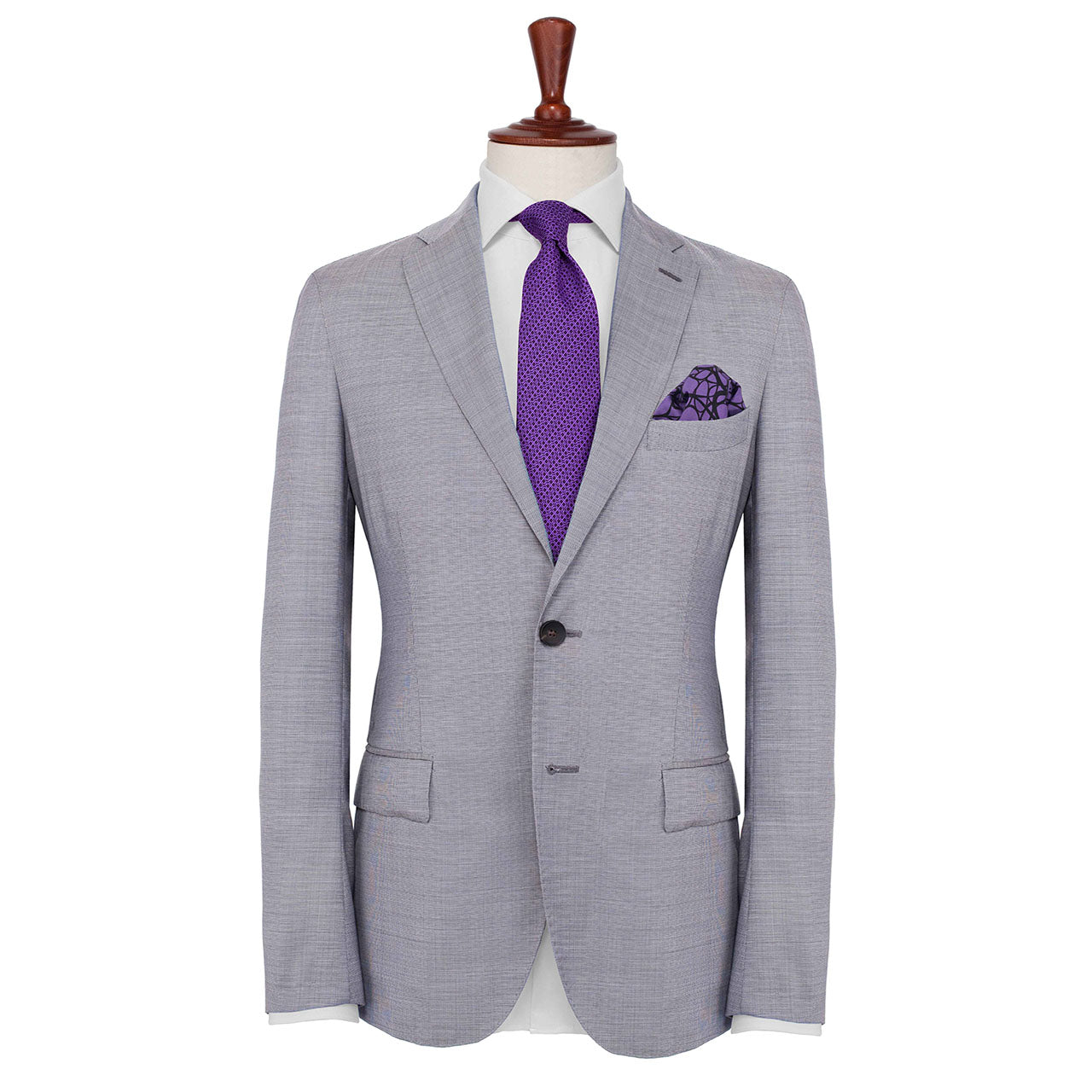 Labyrinthine Violet Pocket Square