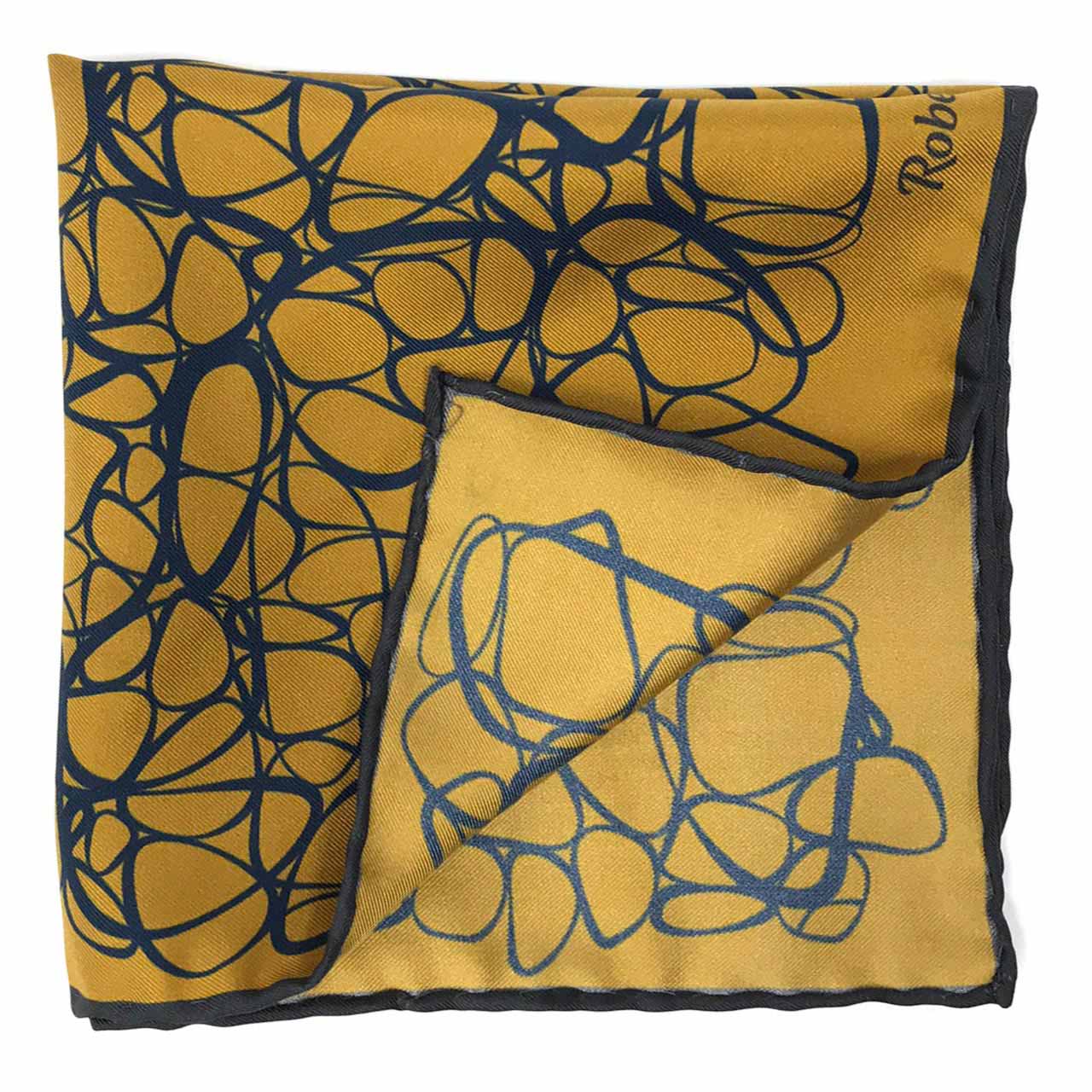 Labyrinthine Olive Green Pocket Square