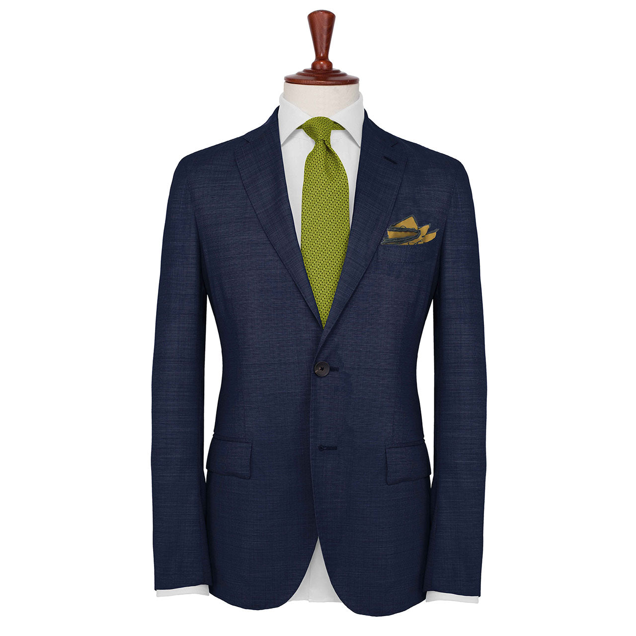 Labyrinthine Olive Green Pocket Square