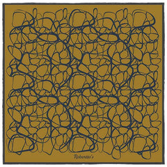 Labyrinthine Olive Green Pocket Square