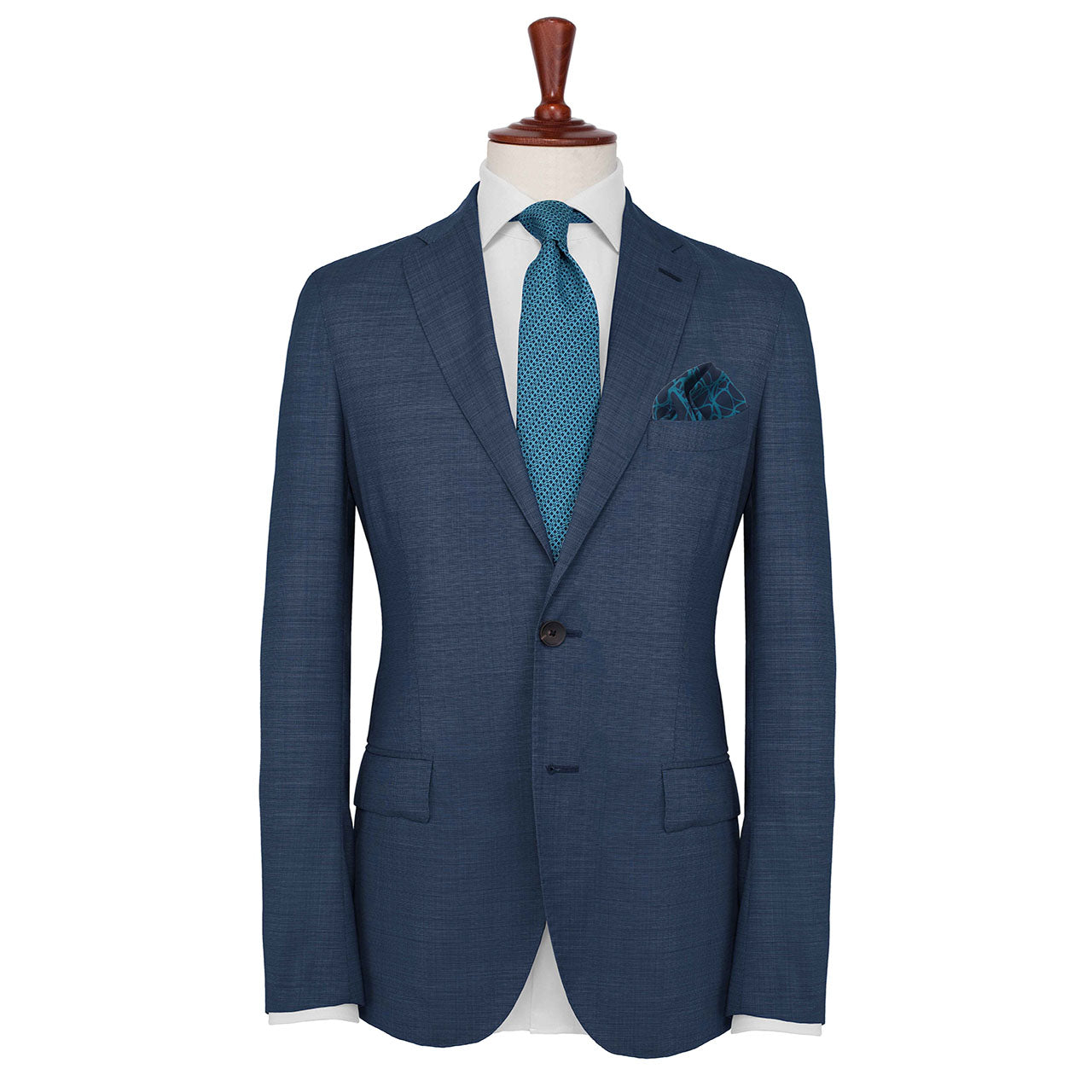 Labyrinthine Dark Navy Blue Pocket Square