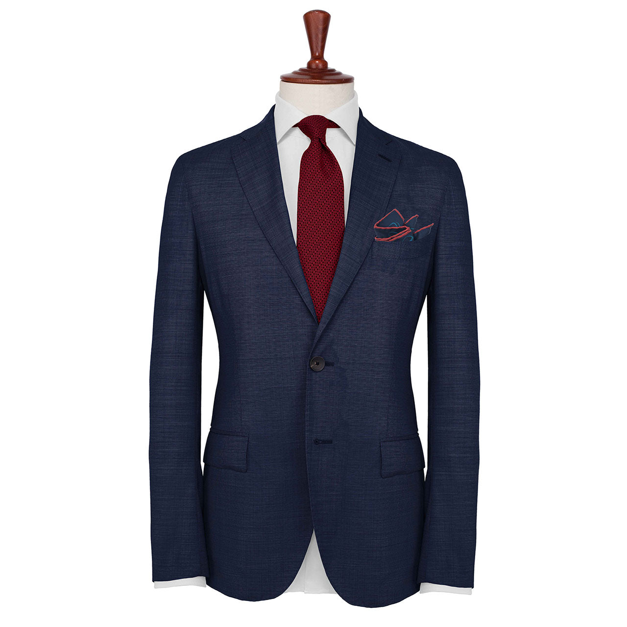 Labyrinthine Dark Navy Blue Pocket Square