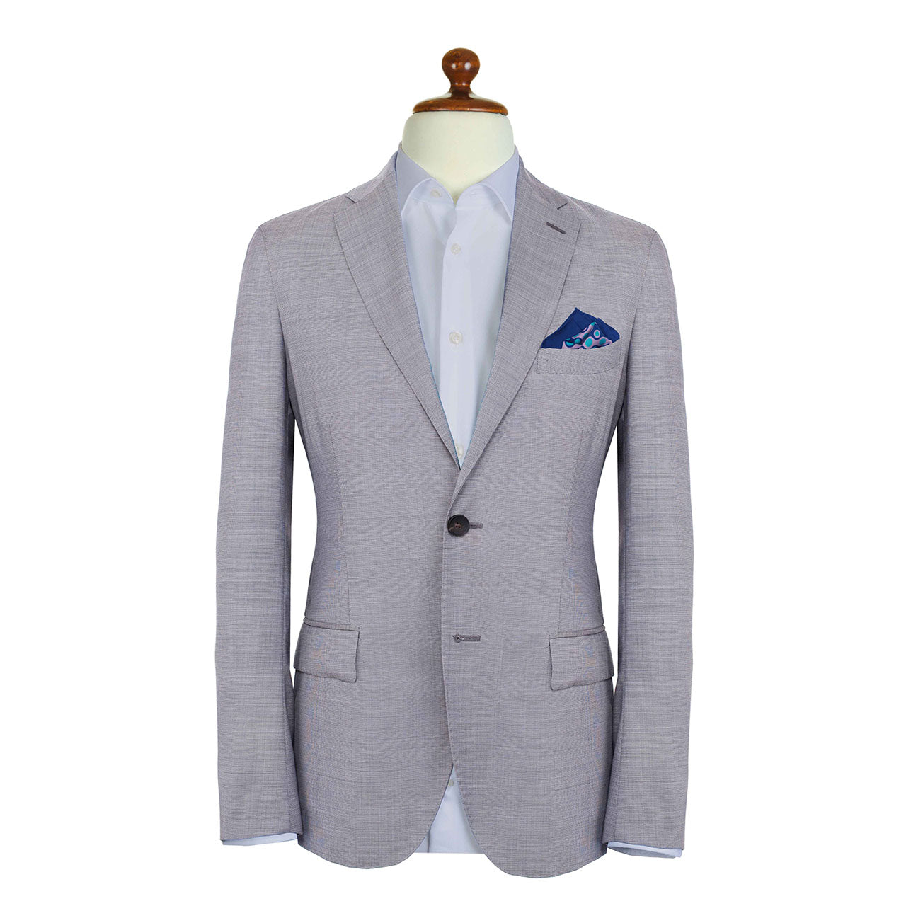 The Code Purple Blue Pocket Square