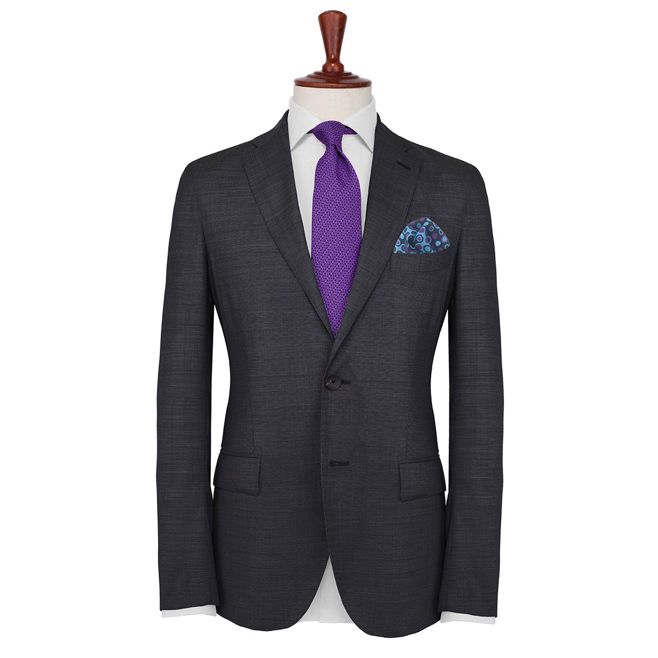 The Code Charcoal Pocket Square