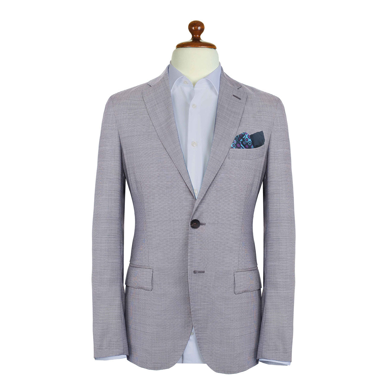 The Code Charcoal Pocket Square