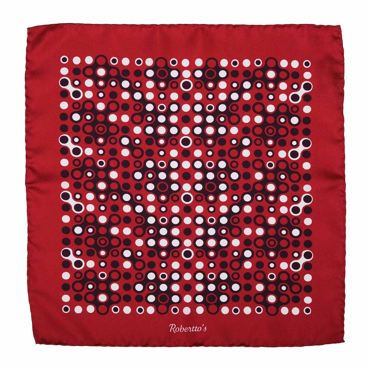 The Code Berry Red Pocket Square