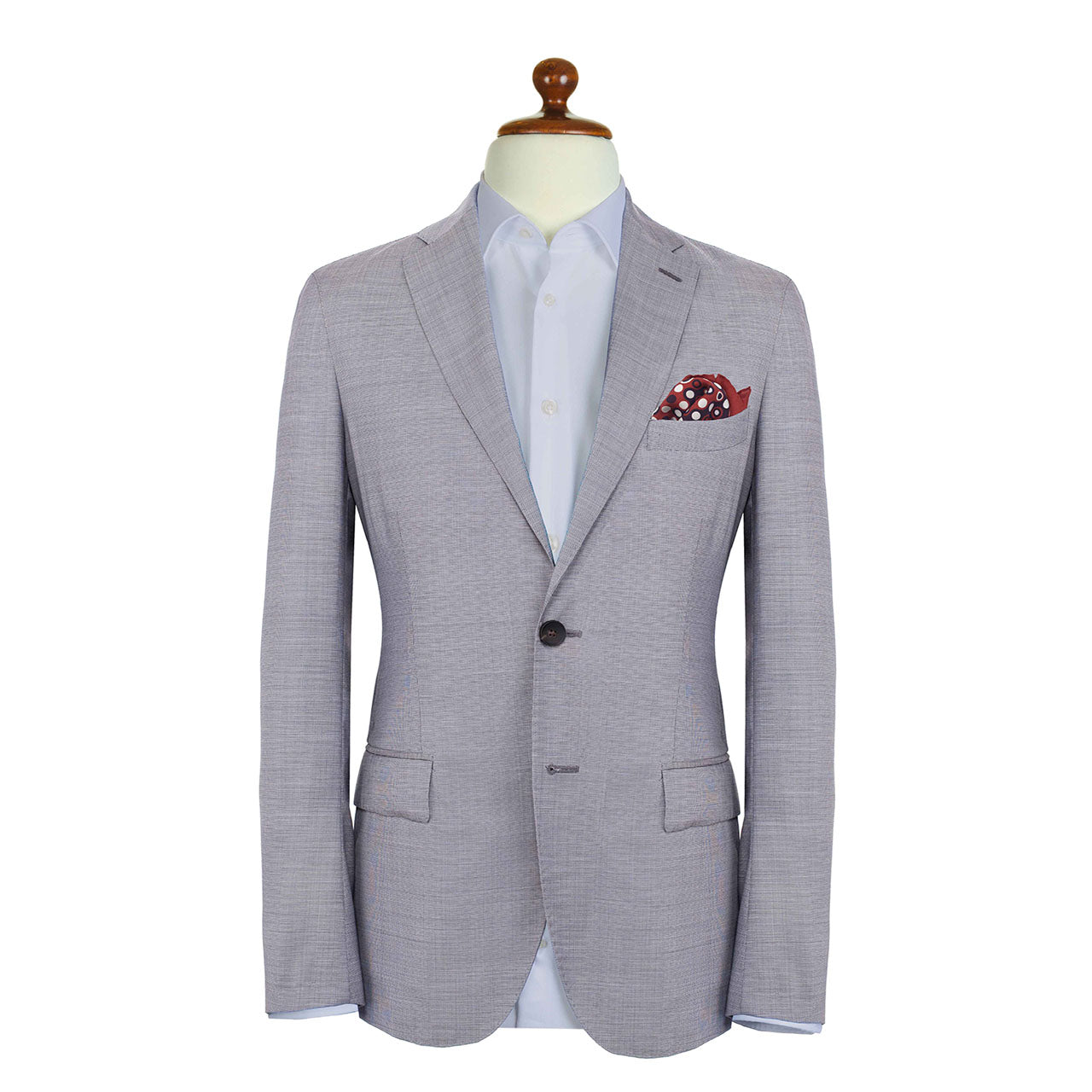 The Code Berry Red Pocket Square