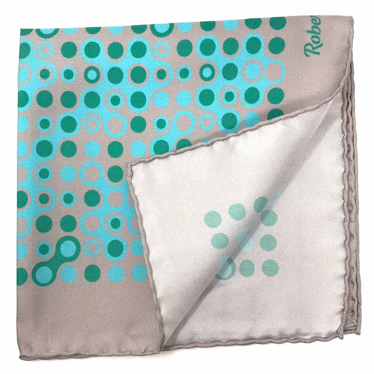 The Code Metal Grey Pocket Square