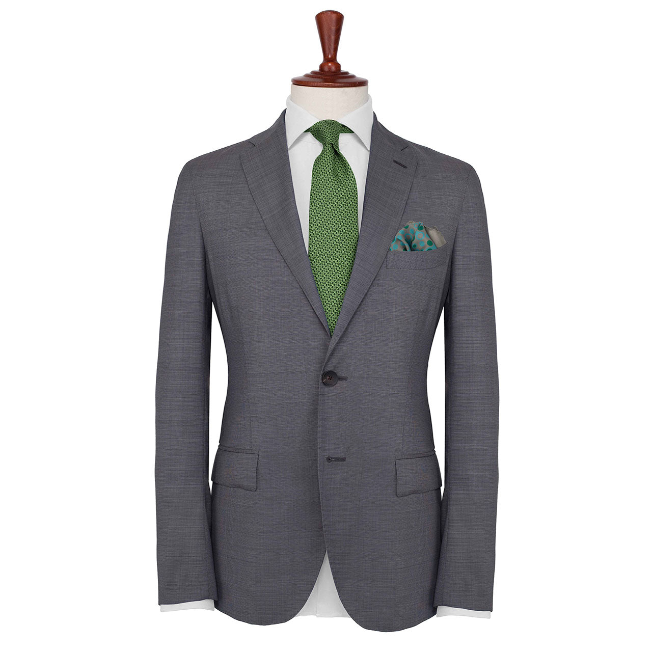 The Code Metal Grey Pocket Square