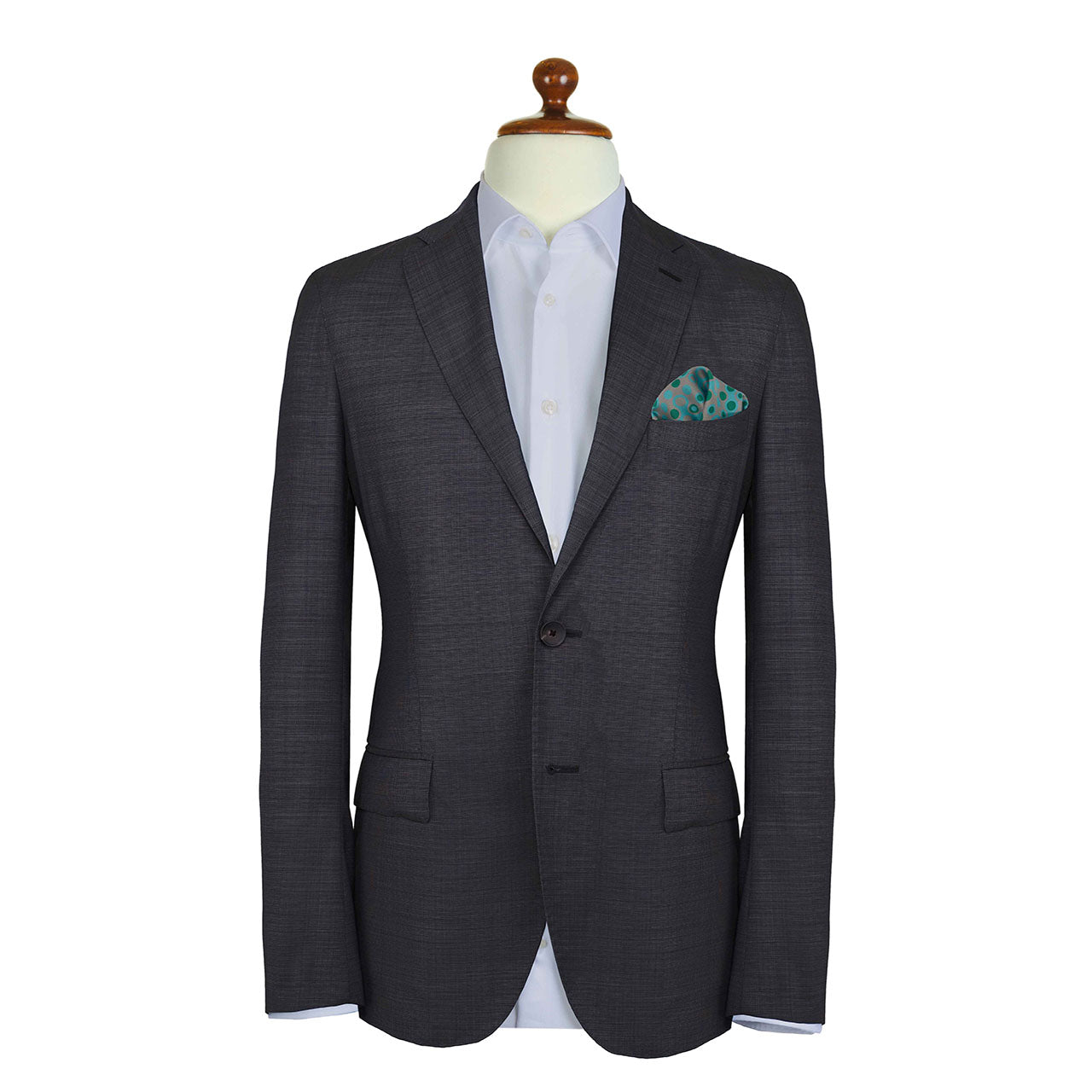 The Code Metal Grey Pocket Square