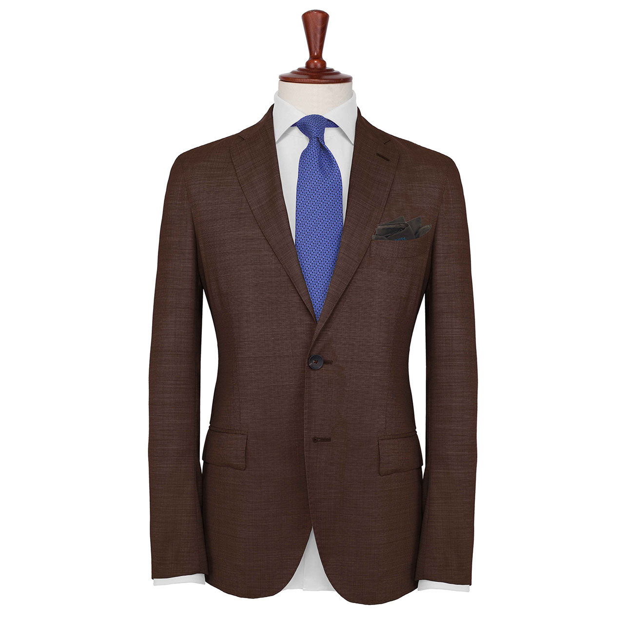 The Code Deep Brown Pocket Square