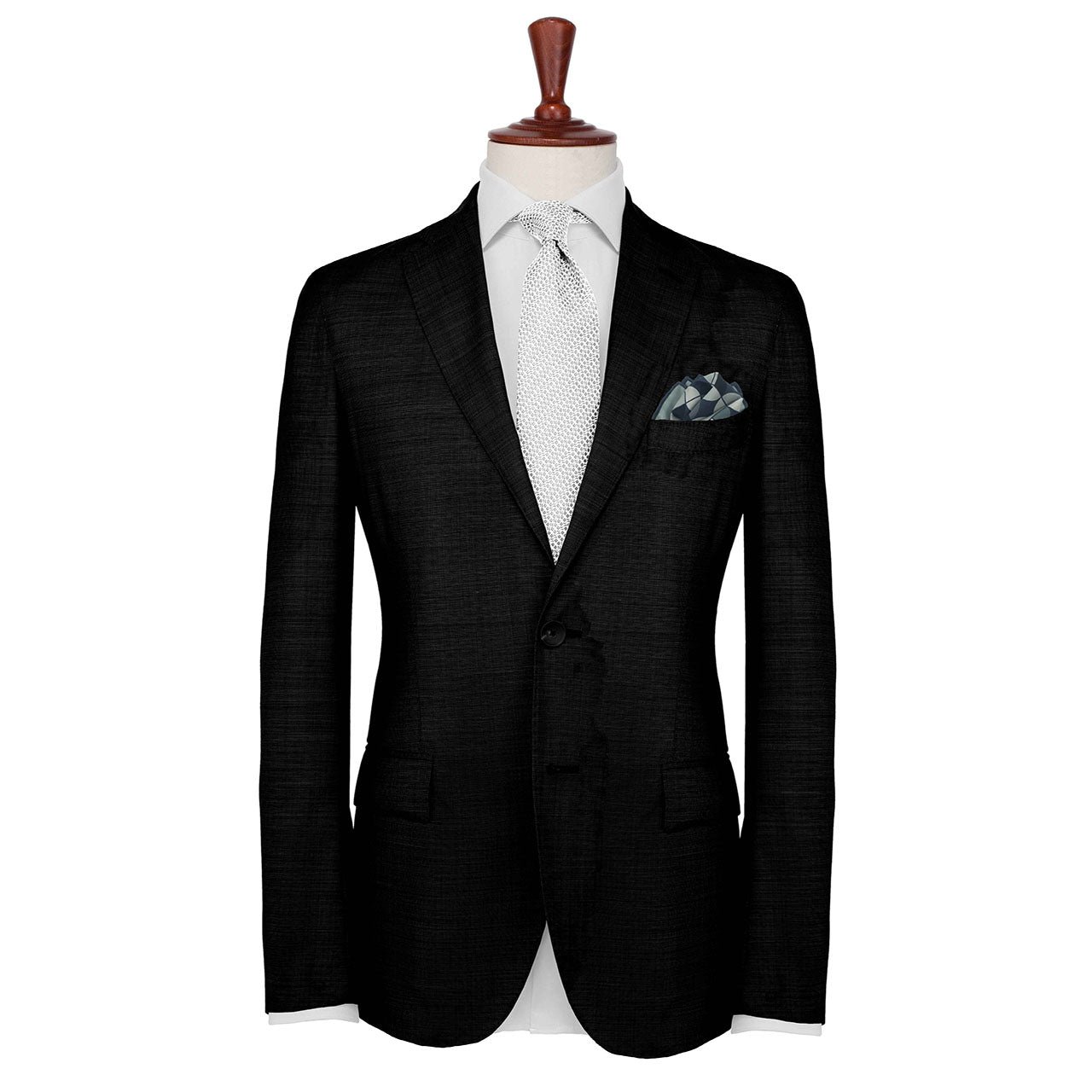 La Mosaique Aluminum Grey Pocket Square