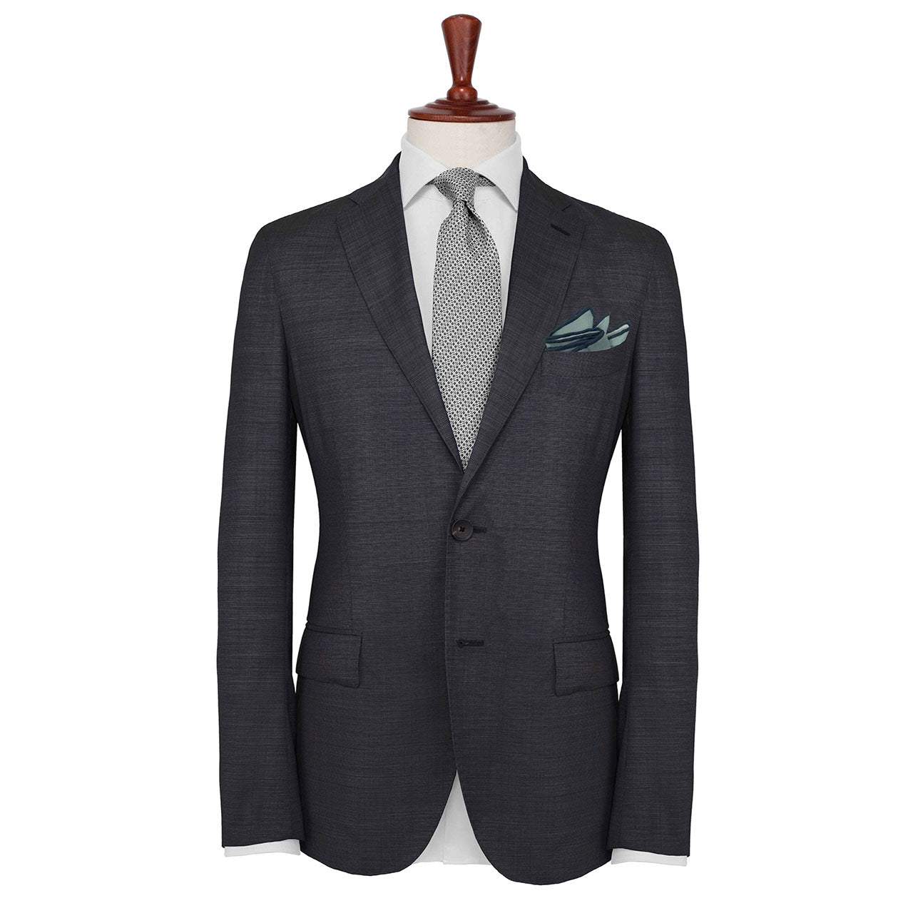 La Mosaique Aluminum Grey Pocket Square