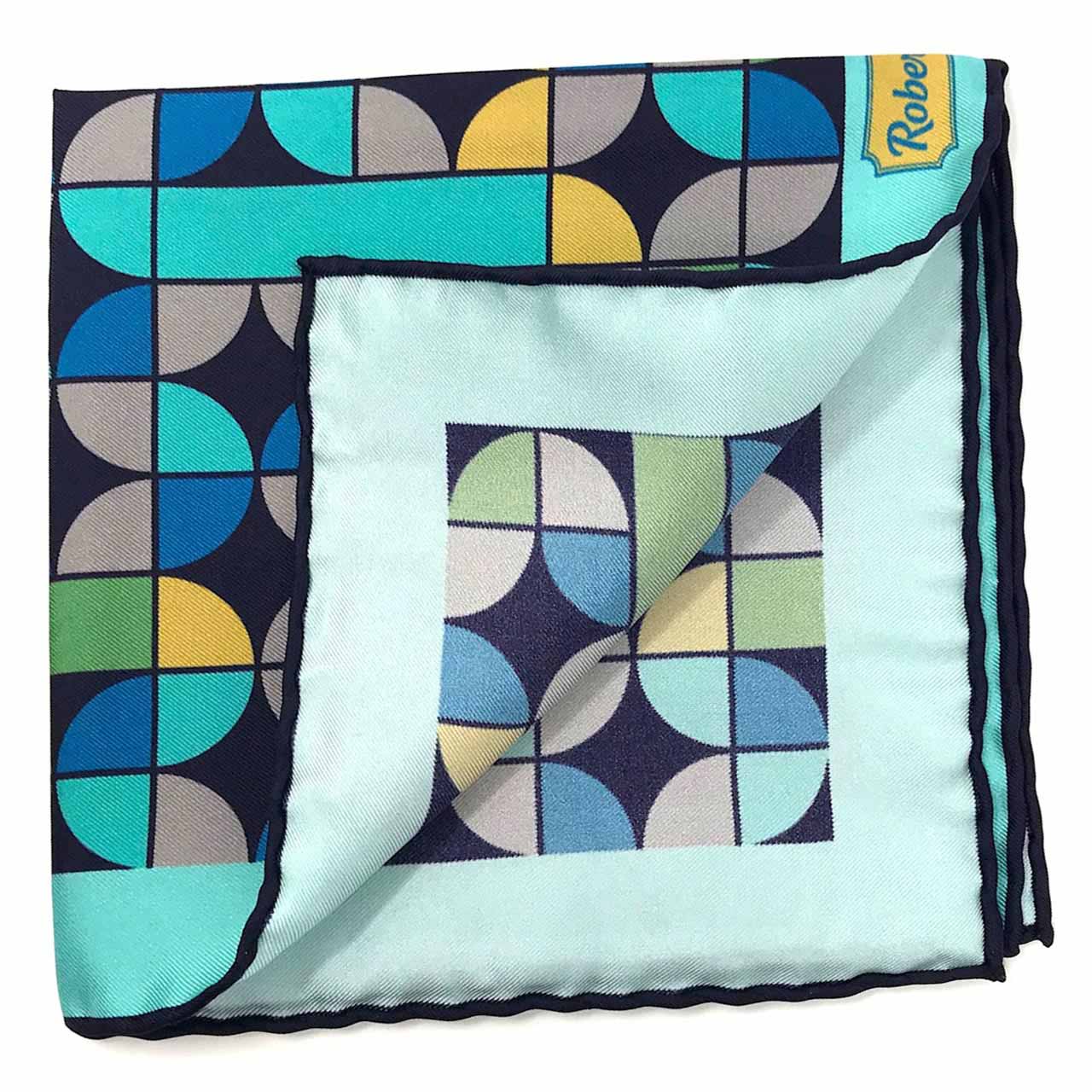 La Mosaique Deep Navy Blue Pocket Square