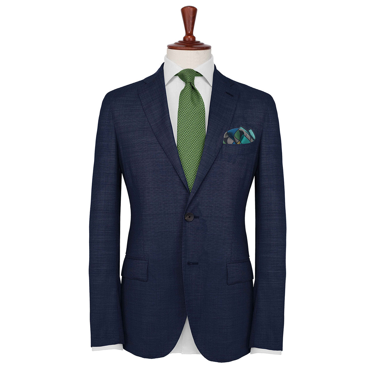 La Mosaique Deep Navy Blue Pocket Square