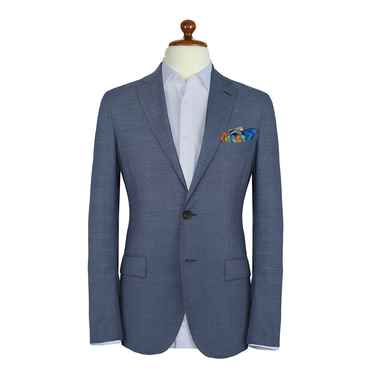 La Mosaique Sky Blue Pocket Square