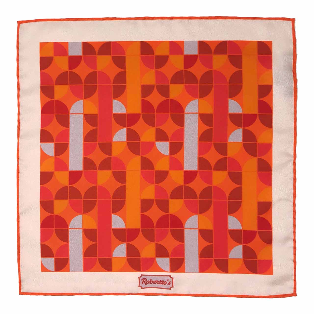 La Mosaique Orange Pocket Square