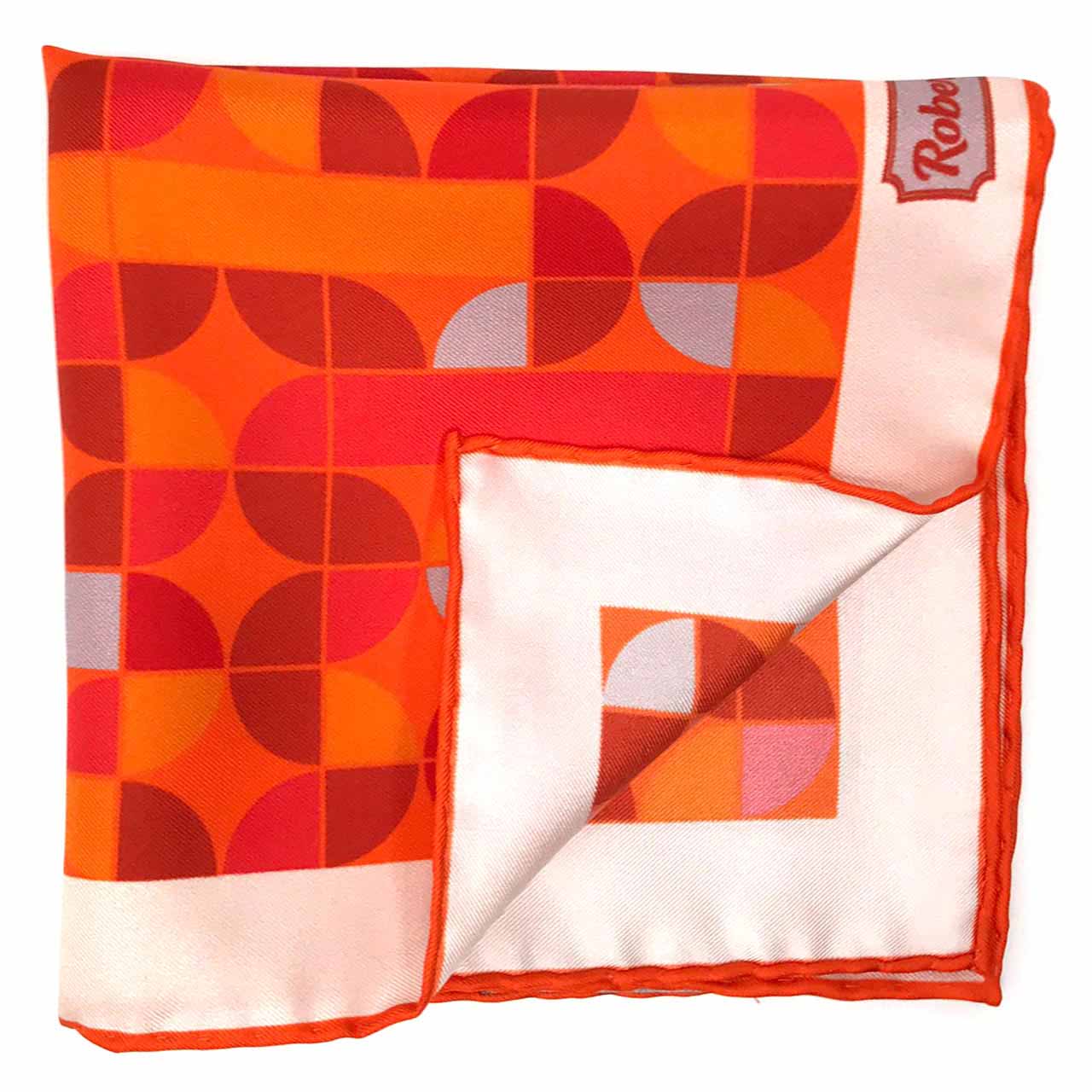 La Mosaique Orange Pocket Square