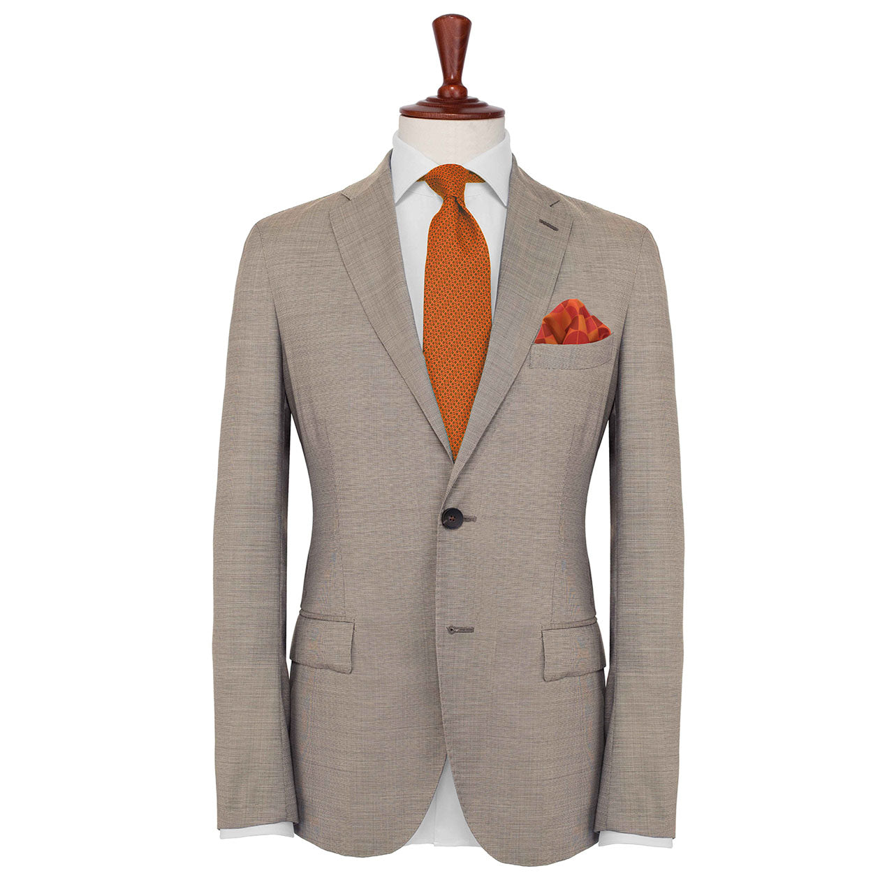 La Mosaique Orange Pocket Square