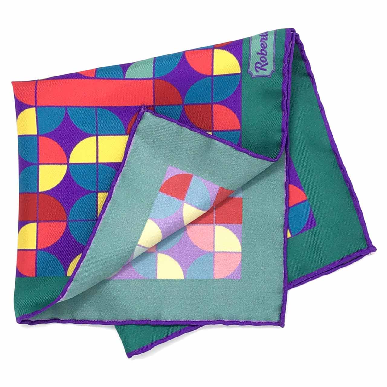 La Mosaique Emerald Green Pocket Square
