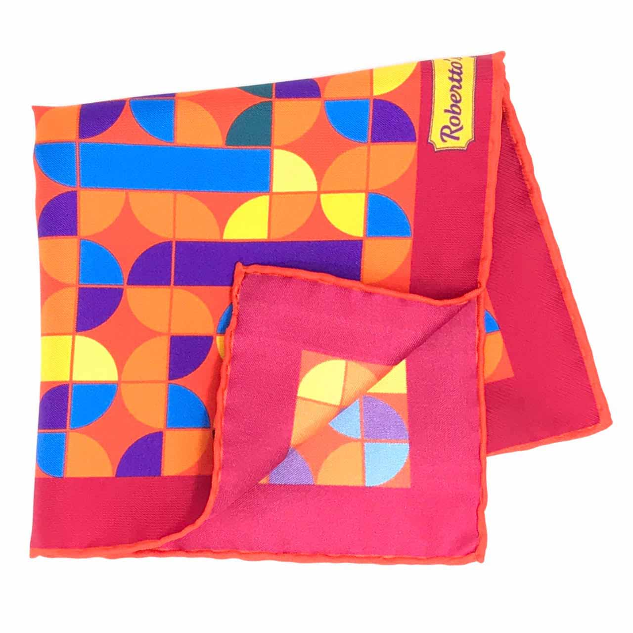 La Mosaique Berry Red Pocket Square