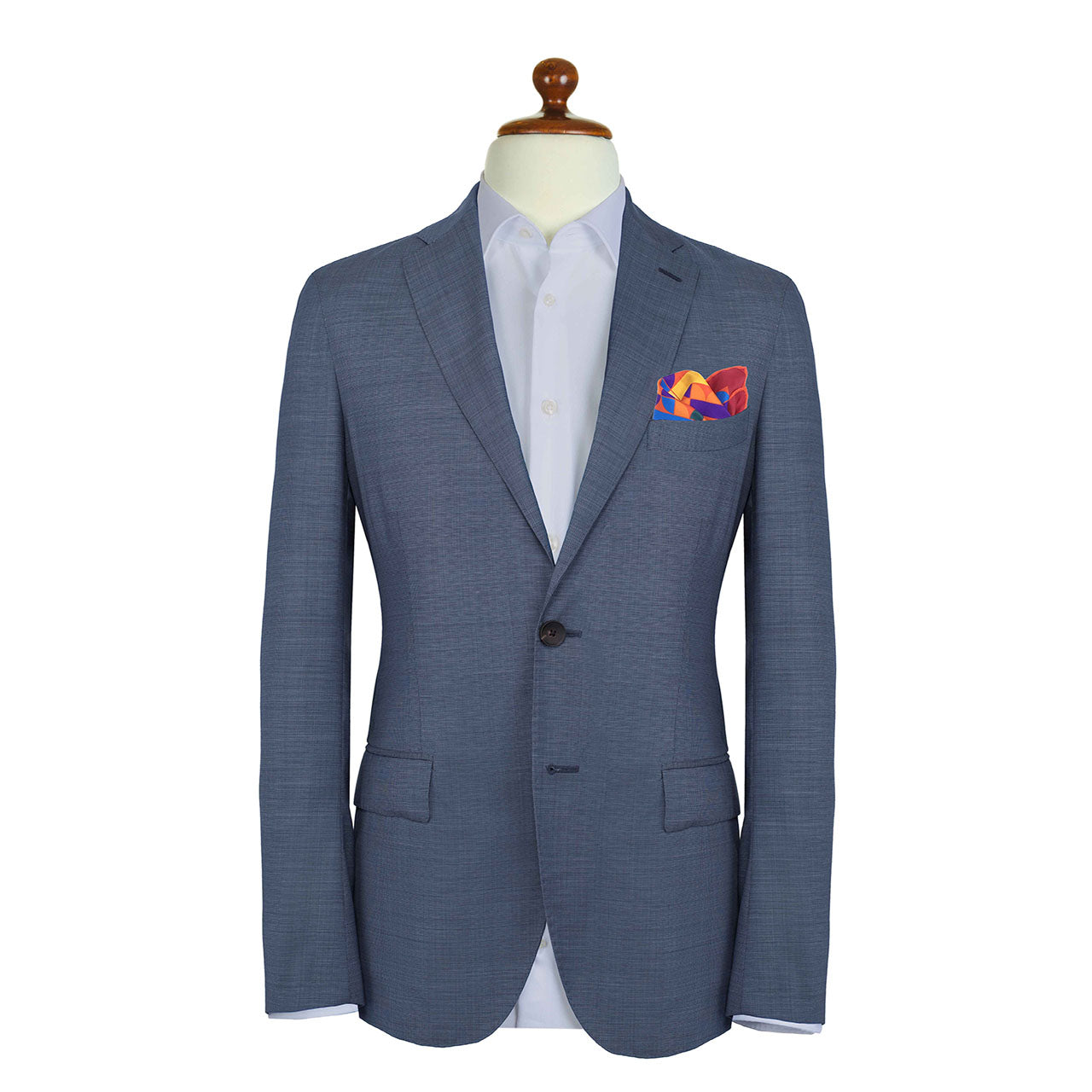 La Mosaique Berry Red Pocket Square