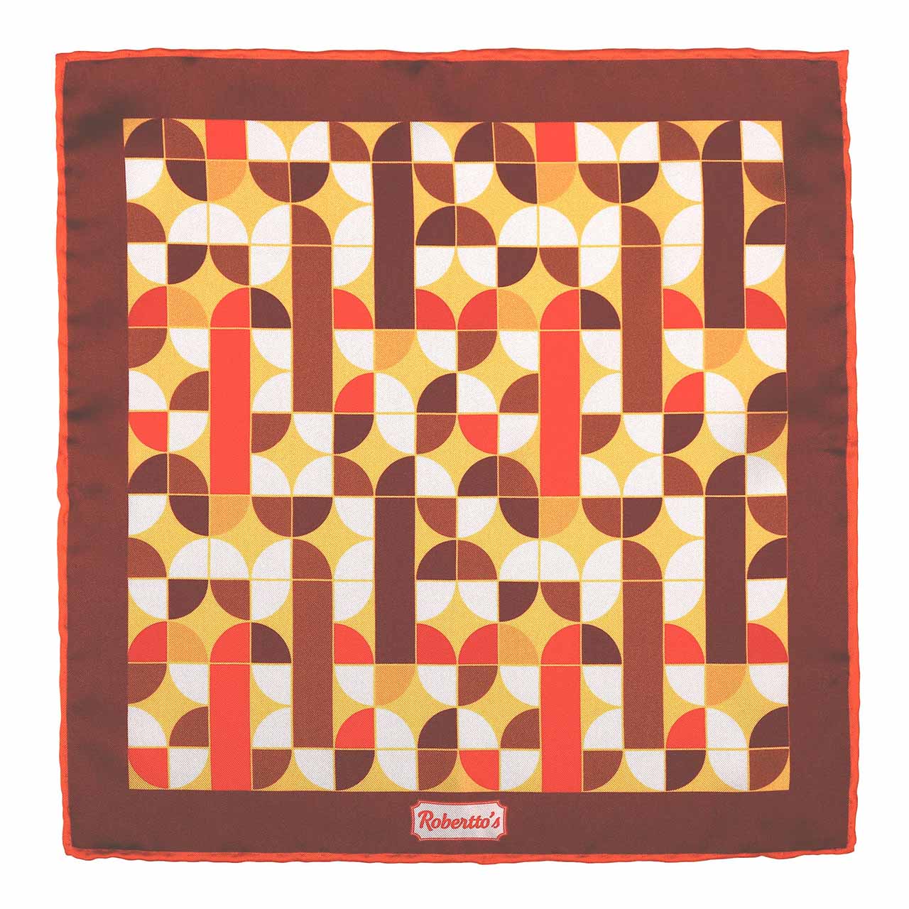 La Mosaique Maroon Pocket Square