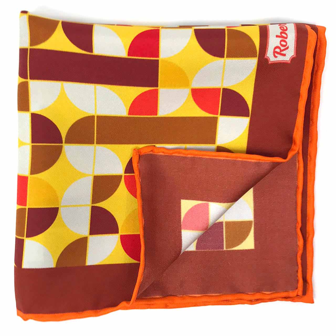 La Mosaique Maroon Pocket Square