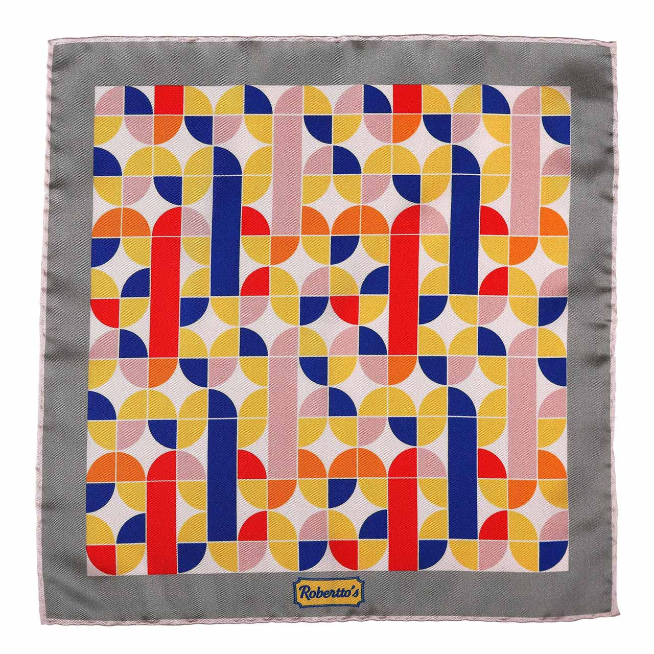 La Mosaique White Pocket Square