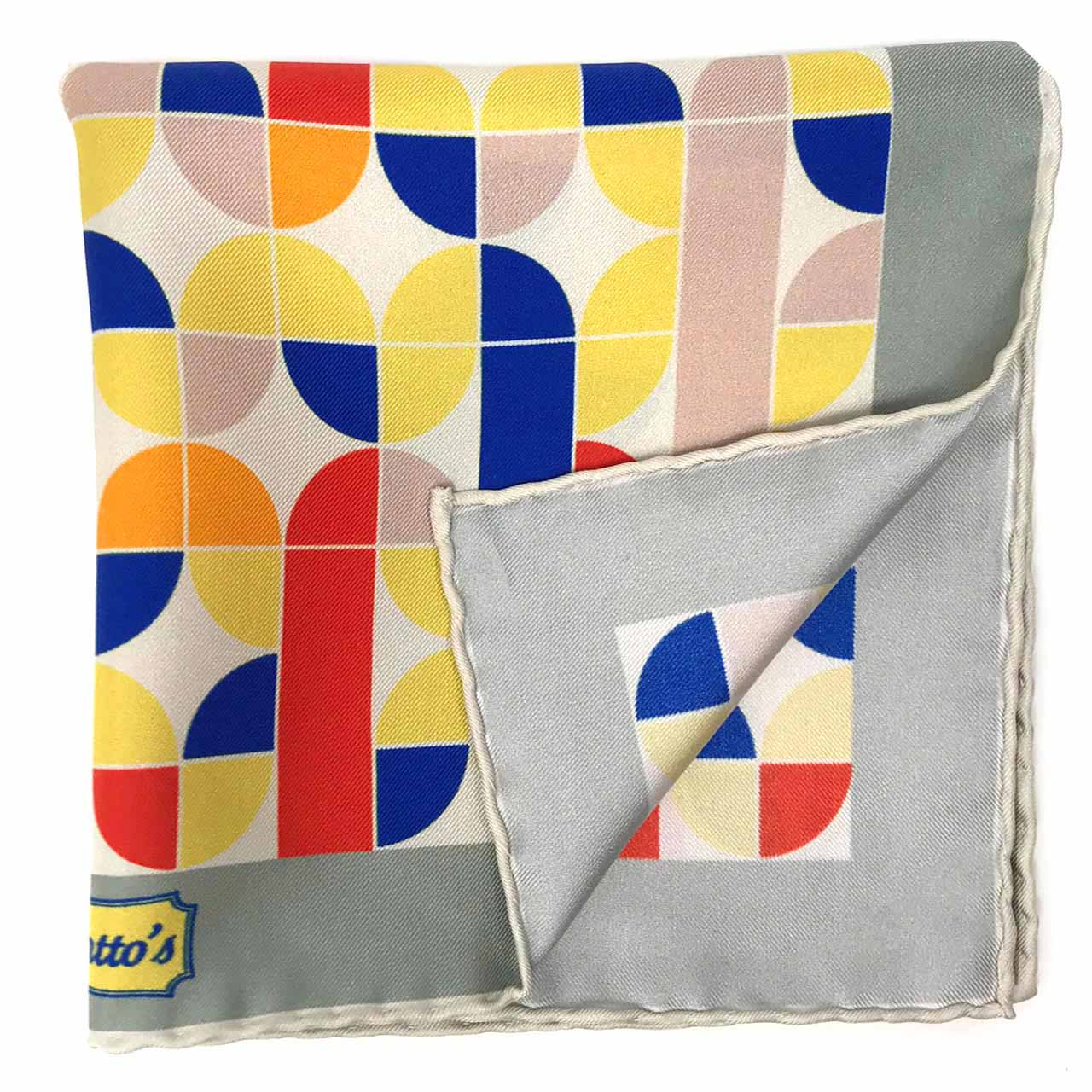 La Mosaique White Pocket Square