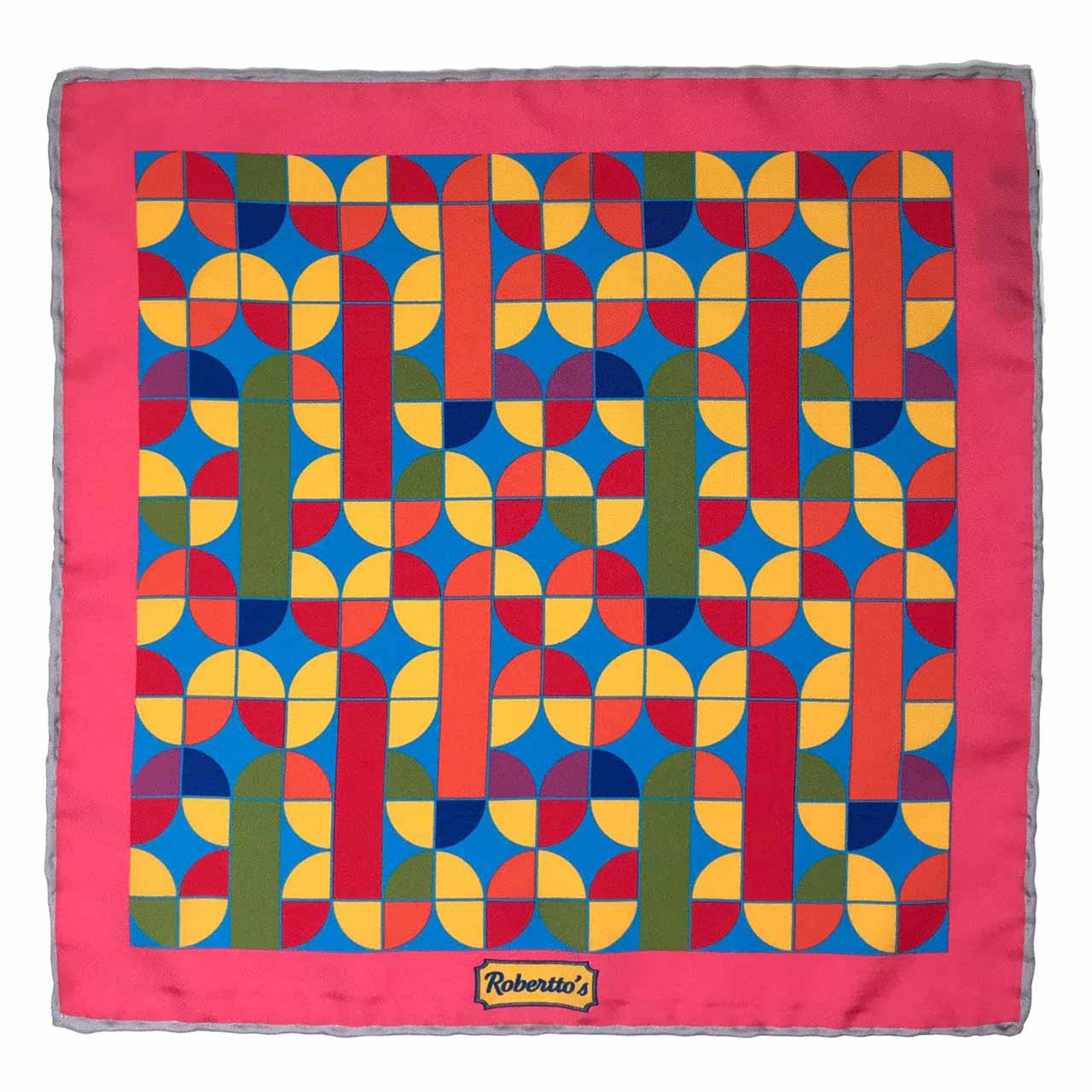 La Mosaique Pink Pocket Square