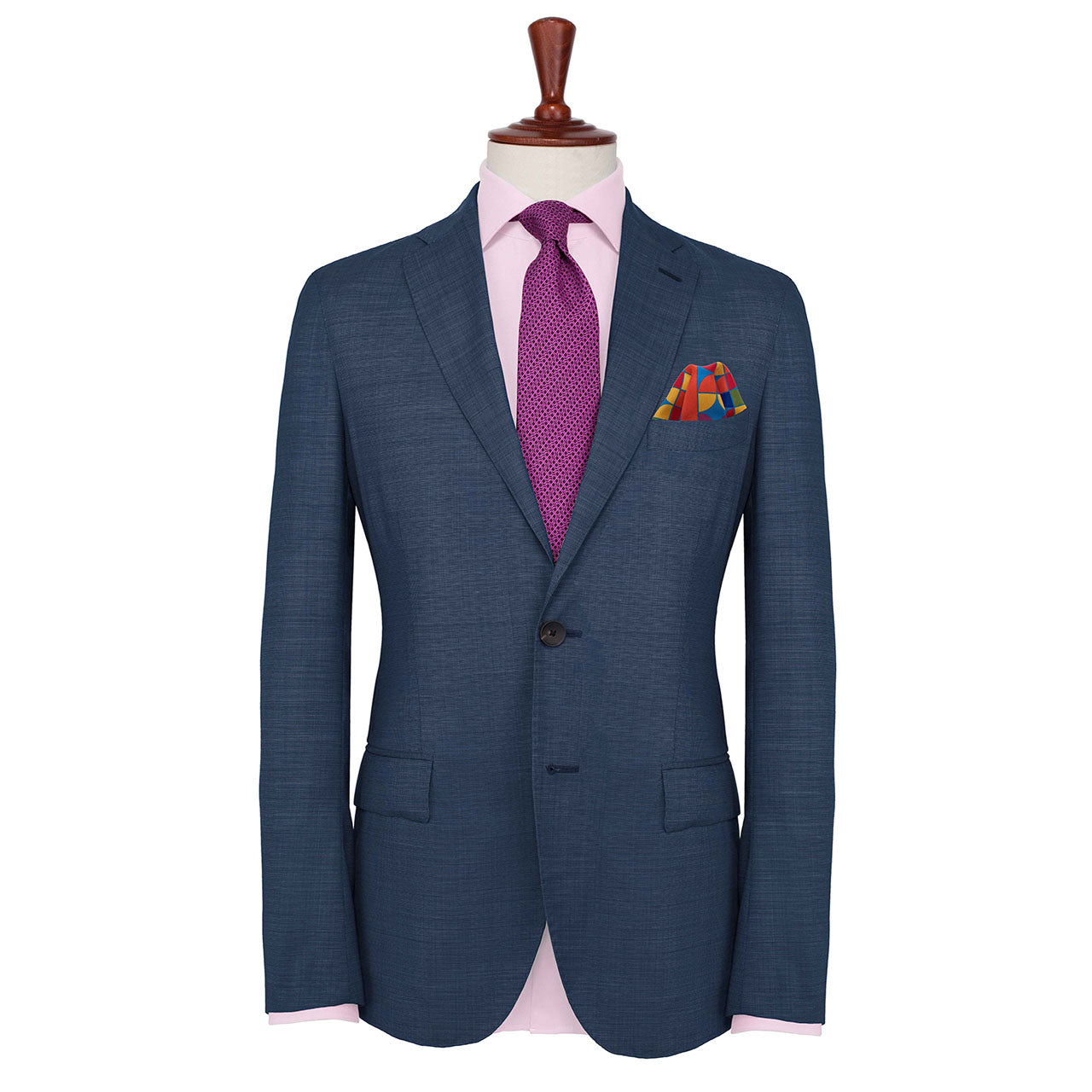 La Mosaique Pink Pocket Square