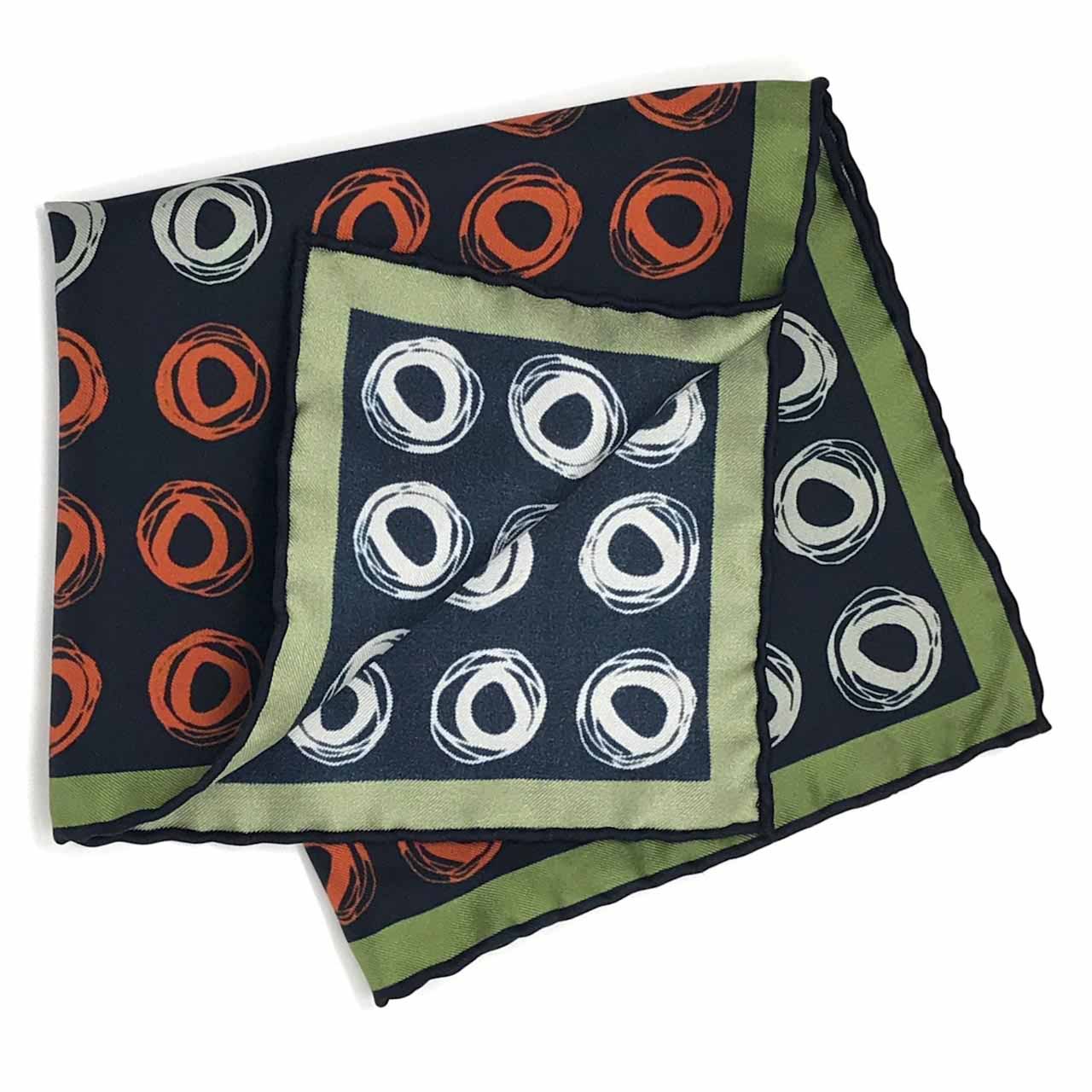 Cats Eyes Black Pocket Square