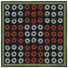 Cats Eyes Black Pocket Square