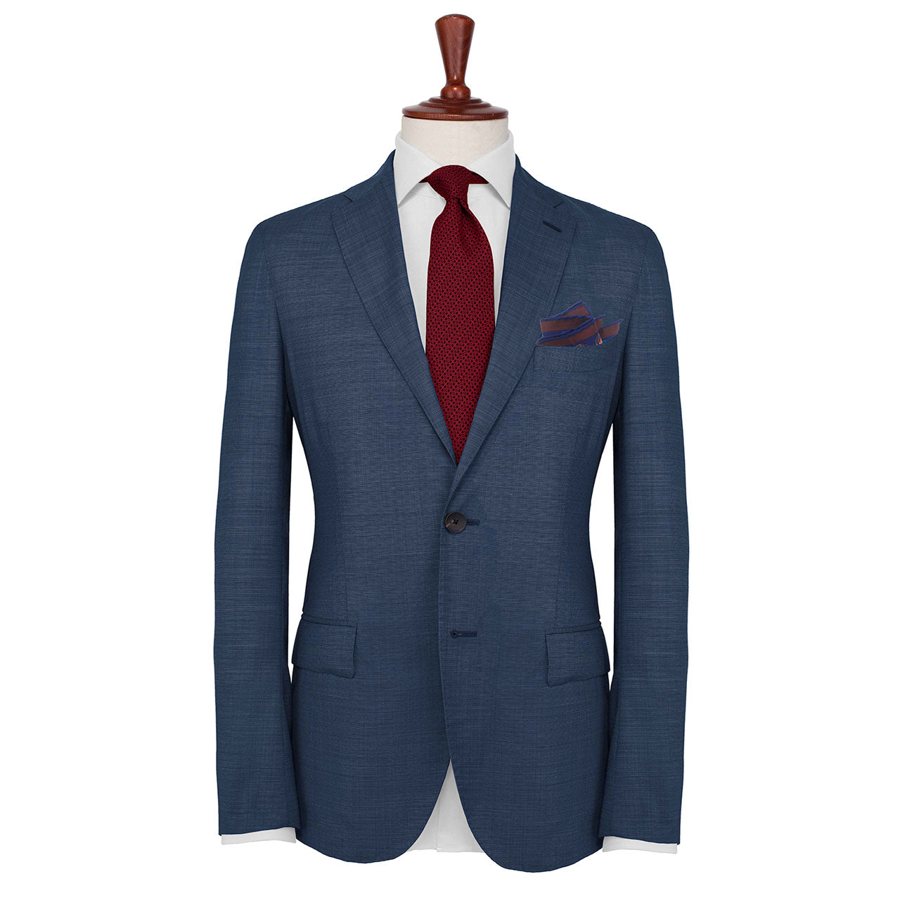 Cats Eyes Navy Blue Pocket Square