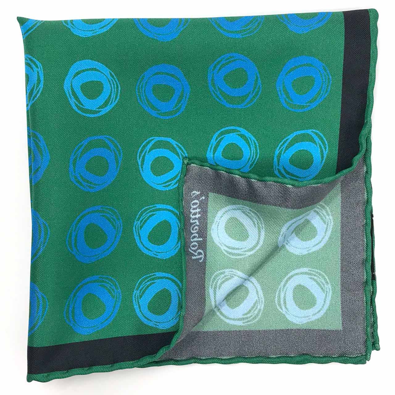 Cats Eyes Teal Pocket Square