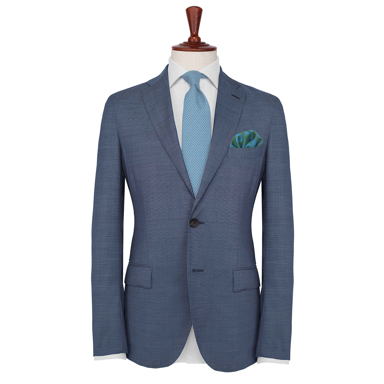 Cats Eyes Teal Pocket Square