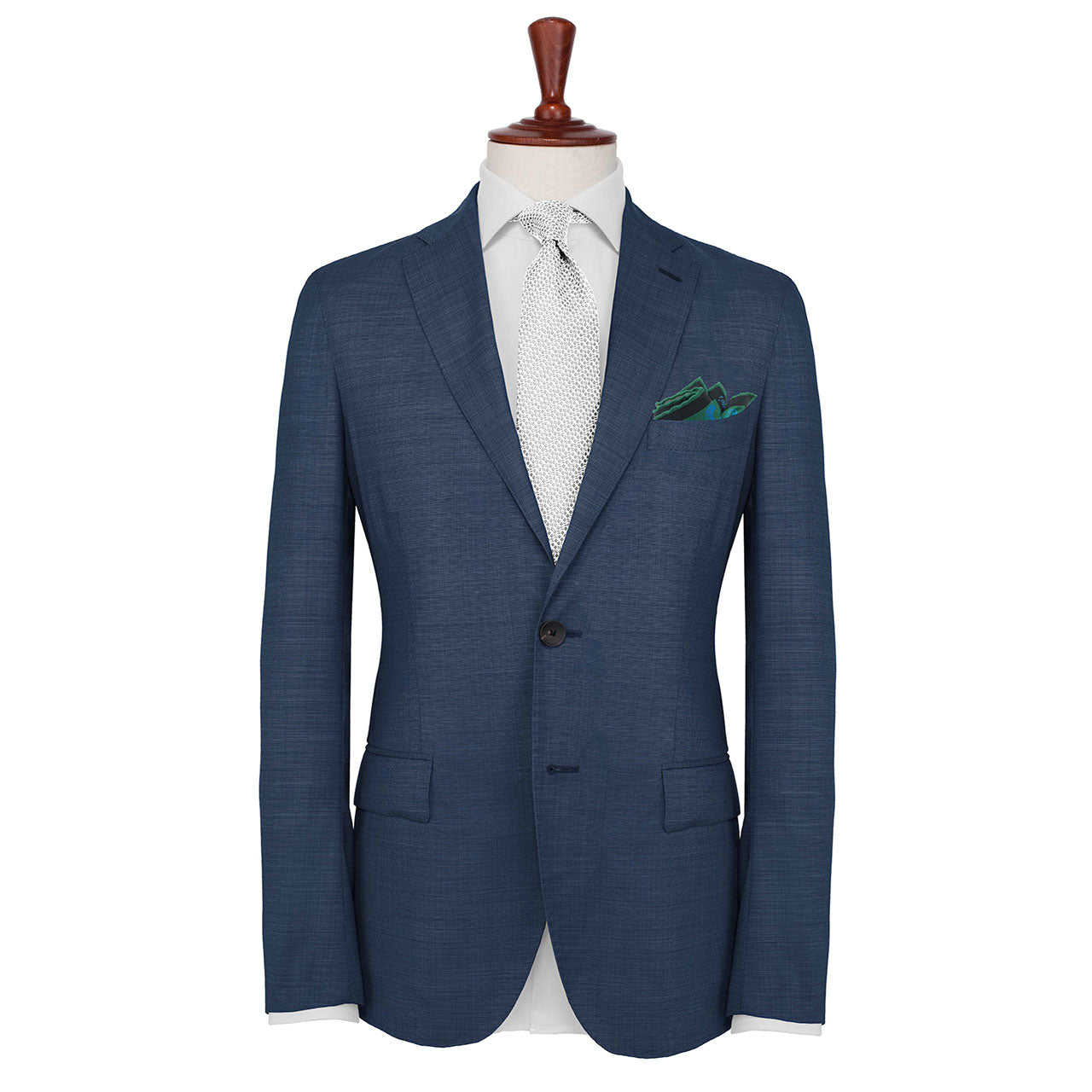 Cats Eyes Teal Pocket Square