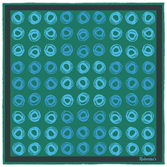 Cats Eyes Teal Pocket Square