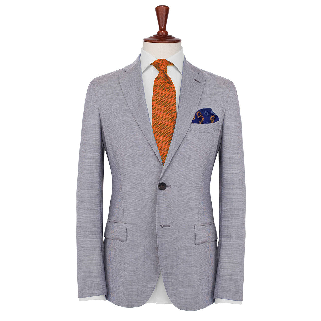 Cats Eyes Indigo Pocket Square