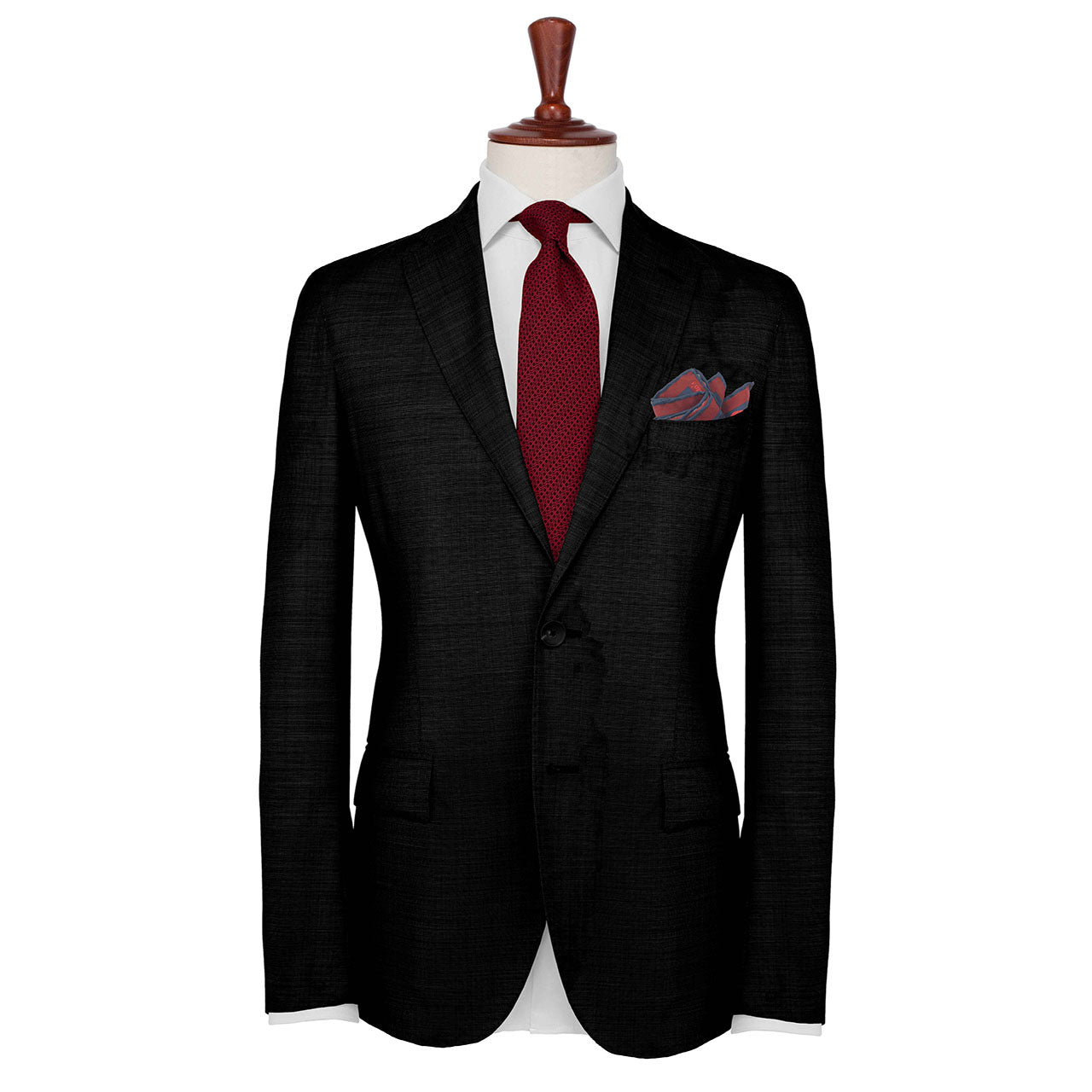 Cats Eyes Charcoal Grey Pocket Square