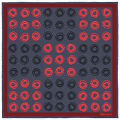 Cats Eyes Charcoal Grey Pocket Square