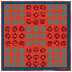 Cats Eyes Orange Red Pocket Square