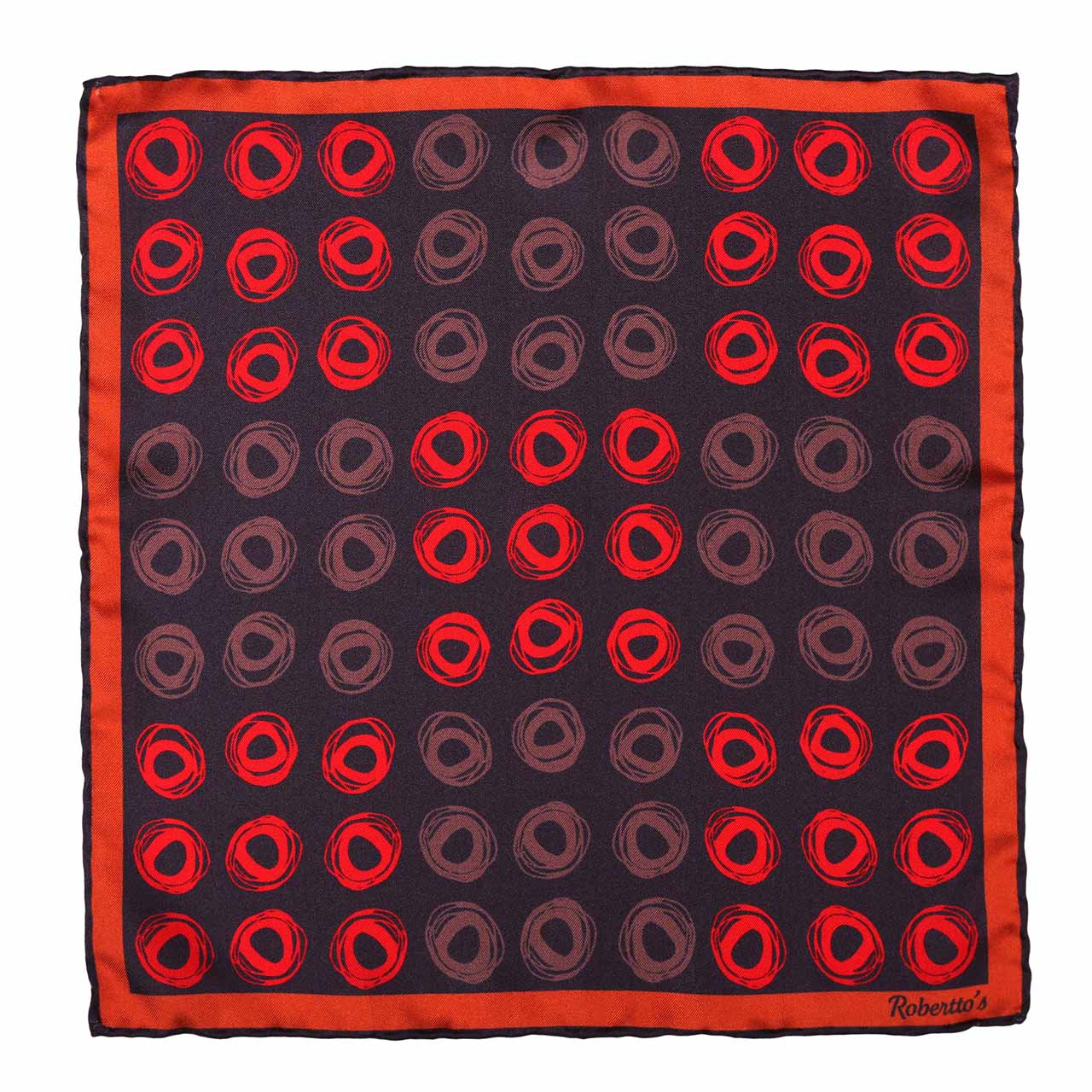 Cats Eyes Dark Taupe Pocket Square