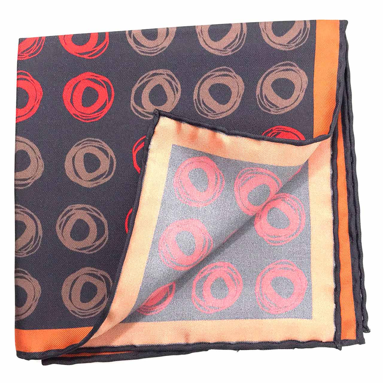 Cats Eyes Dark Taupe Pocket Square